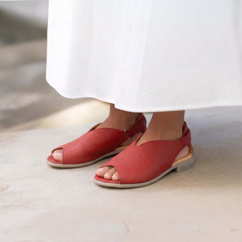 Think KAMAA Woman Strap sandal - Material: Leather in Red