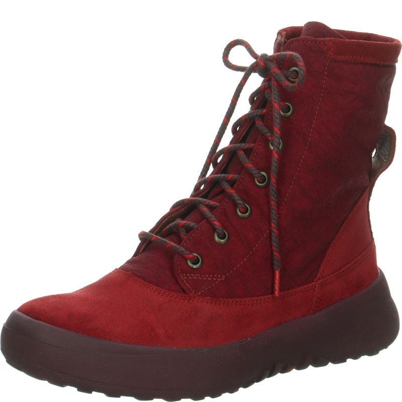 Think! KUSABI Damen Schnürboots - Material: Leder in Rot
