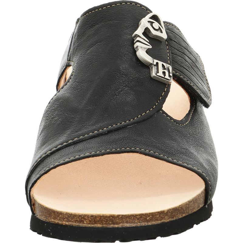 Think! MIZZI Damen Pantolette - Material: Leder in Schwarz
