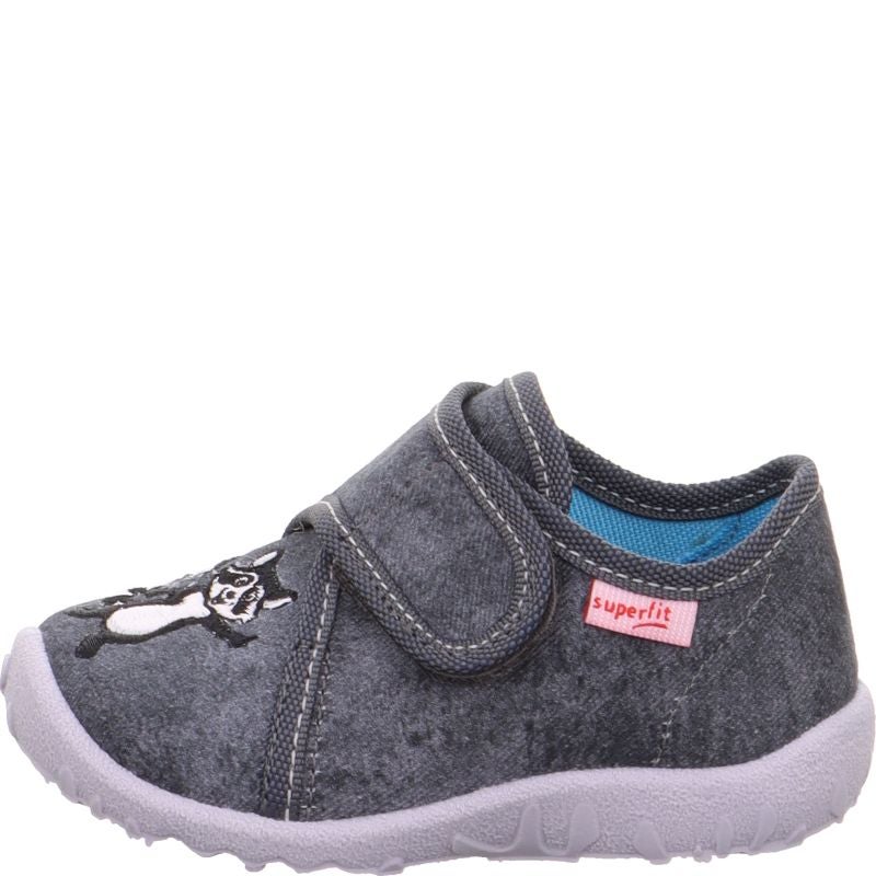 Superfit SPOTTY Jungen Hausschuh - Material: Textil in Grau