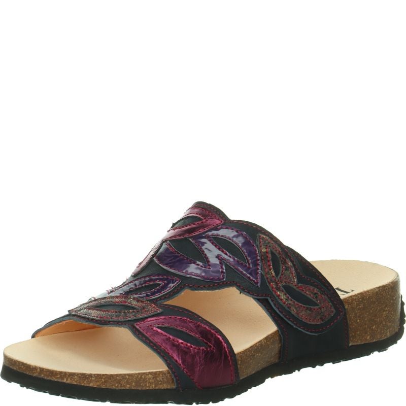 Think! MIZZI Damen Pantolette - Material: Leder in Blau
