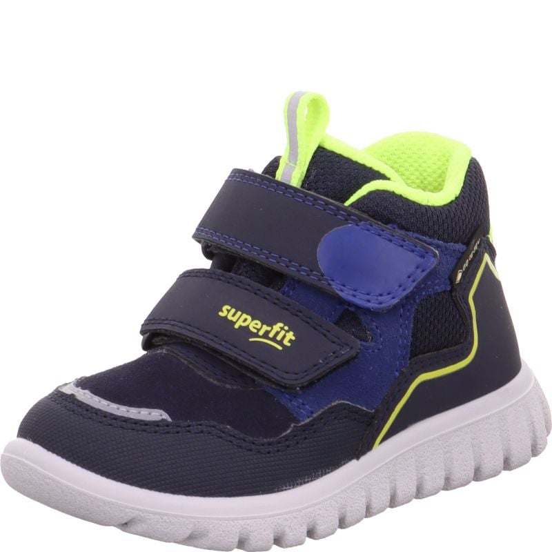 Superfit SPORT7 MINI Unisex, Jungen Sneaker high - Material: Leder/Sonstiges Material/Textil in Blau