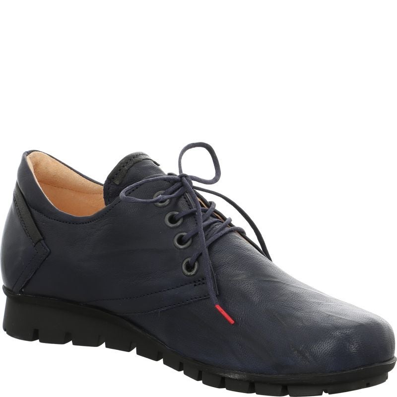 Think MENSCHA Woman Lace up shoe - Material: Leather in Blue