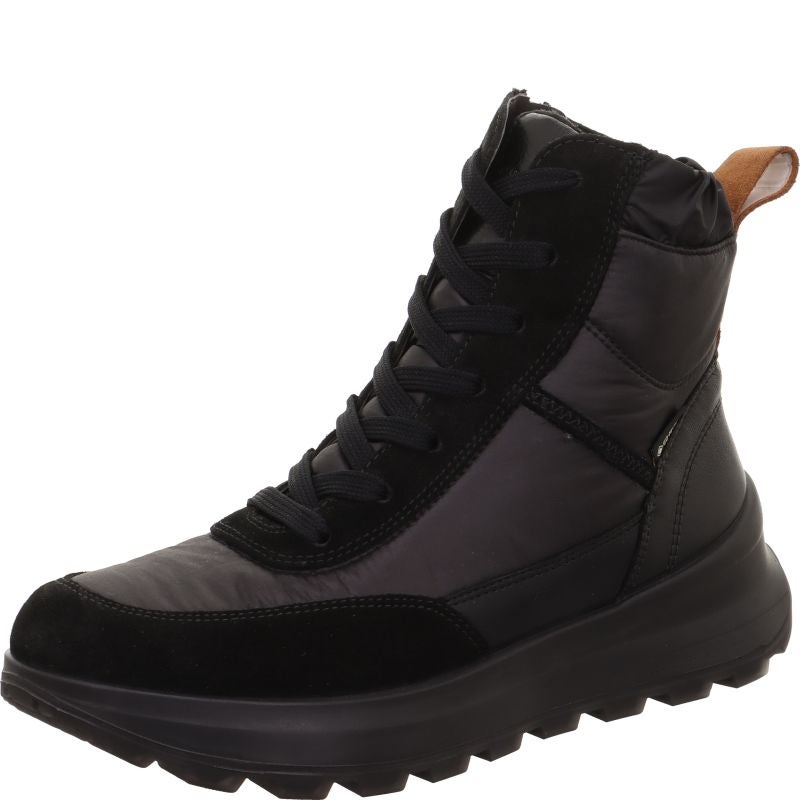 legero T4 RUN Damen Stiefel - Material: Leder/Textil in Schwarz