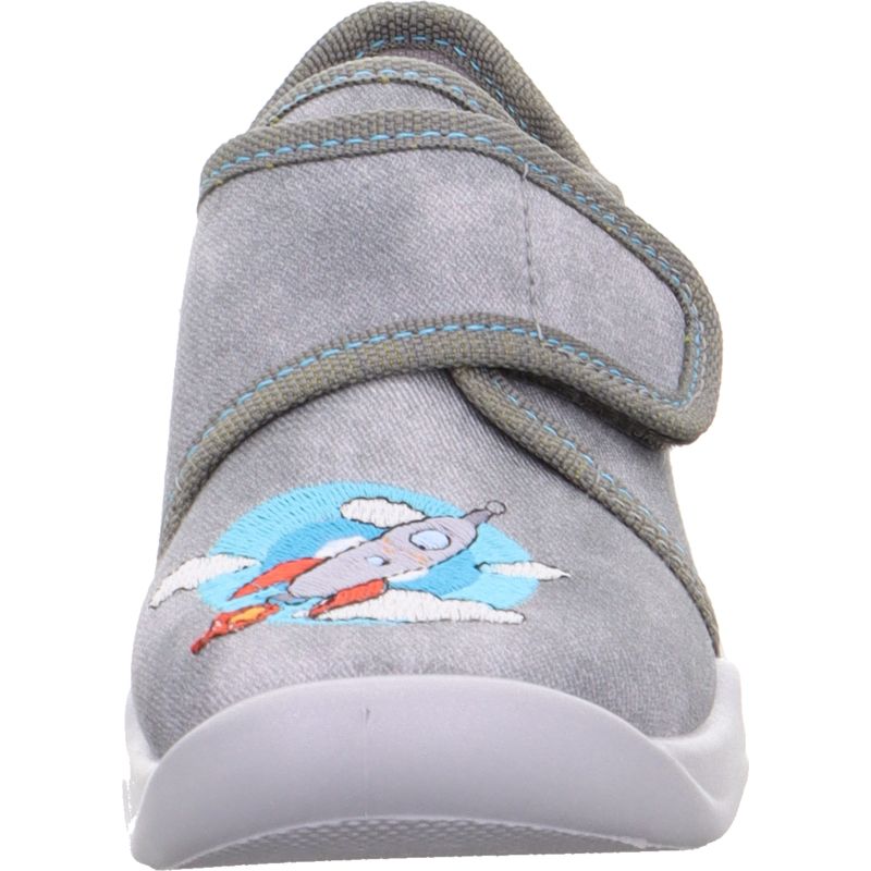 Superfit BUBBLE Jungen Hausschuh - Material: Textil in Grau