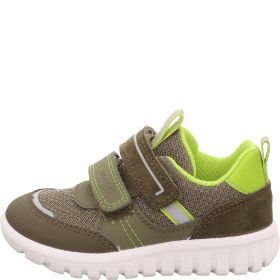 Superfit SPORT7 MINI Unisex, Jungen Sneaker low - Material: Leder/Sonstiges Material/Textil in Grün