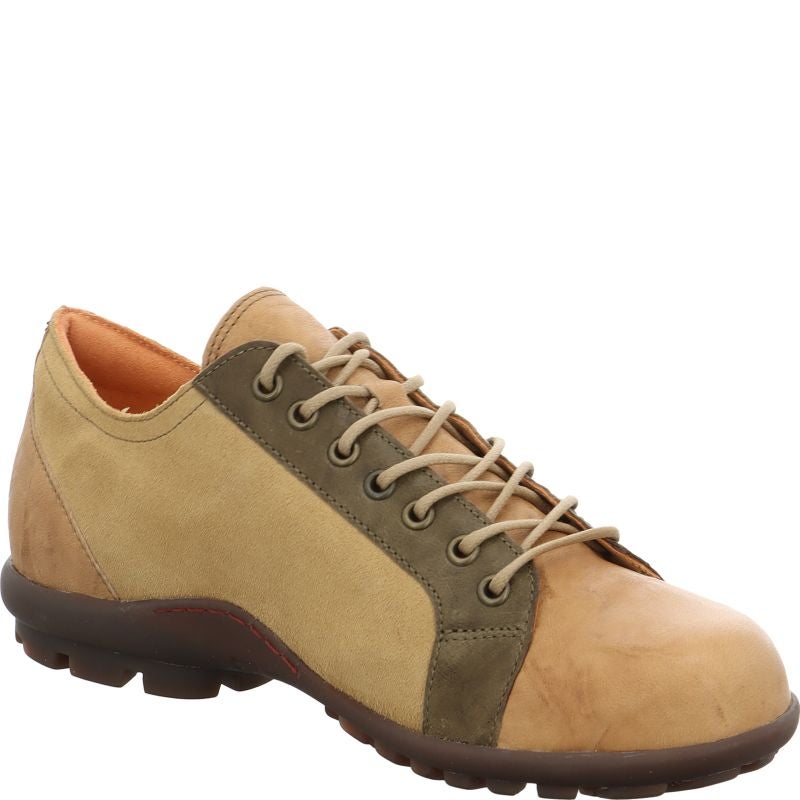 Think KONG HERREN Lace up shoe - Material: Leather in Beige