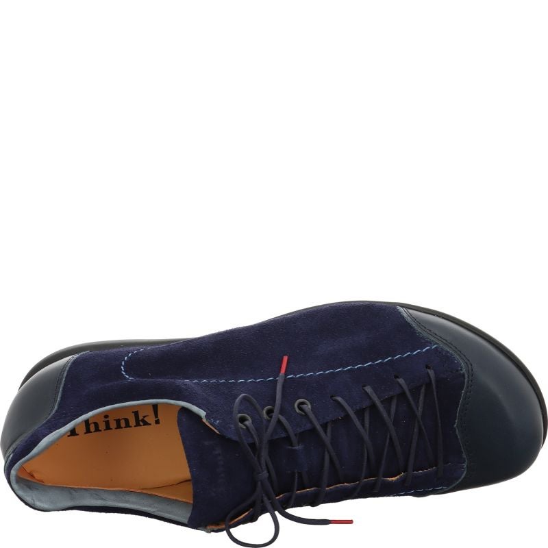 Think KONG HERREN Men Lace up shoe - Material: Leather in Blue