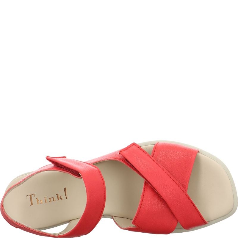 Think! VIVI Damen Sandalette - Material: Leder in Rot