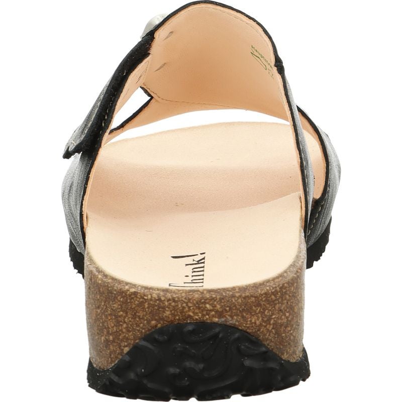 Think! MIZZI Damen Pantolette - Material: Leder in Schwarz