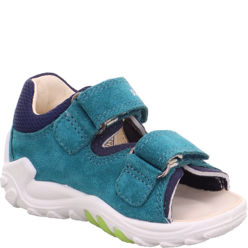 Superfit FLOW Unisex, Boys Sandal - Material: Leather/Textil in Green