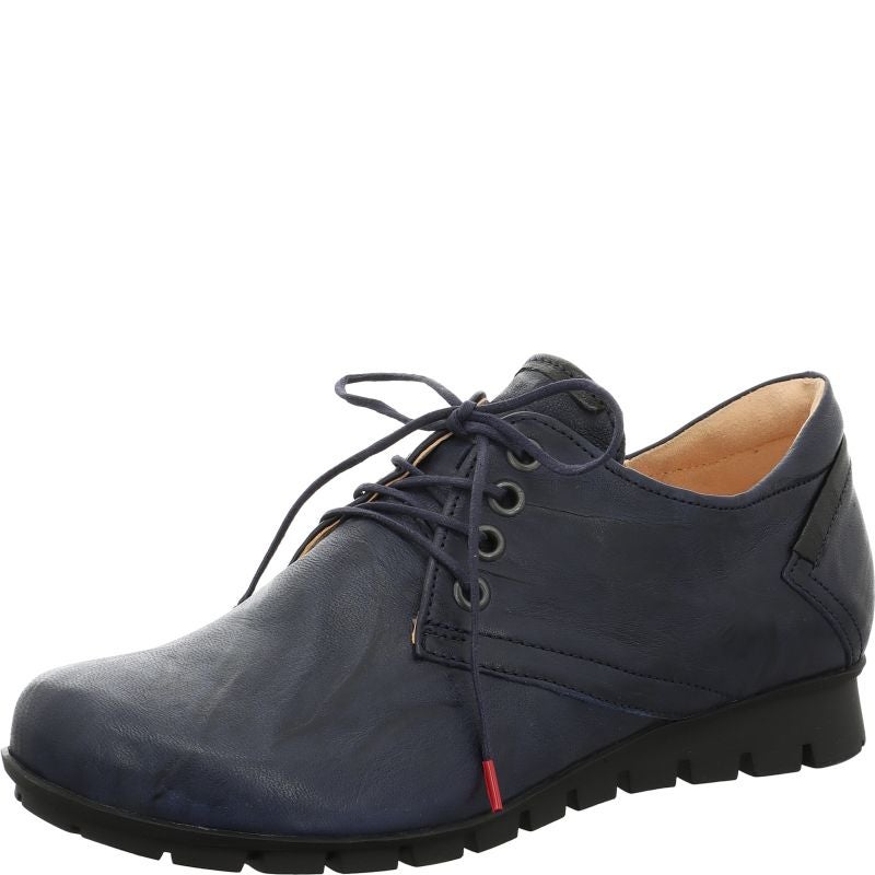 Think MENSCHA Woman Lace up shoe - Material: Leather in Blue