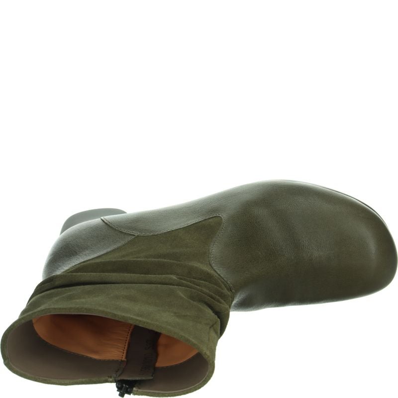 Think NANI Woman Ankle boot - Material: Leather in Olive