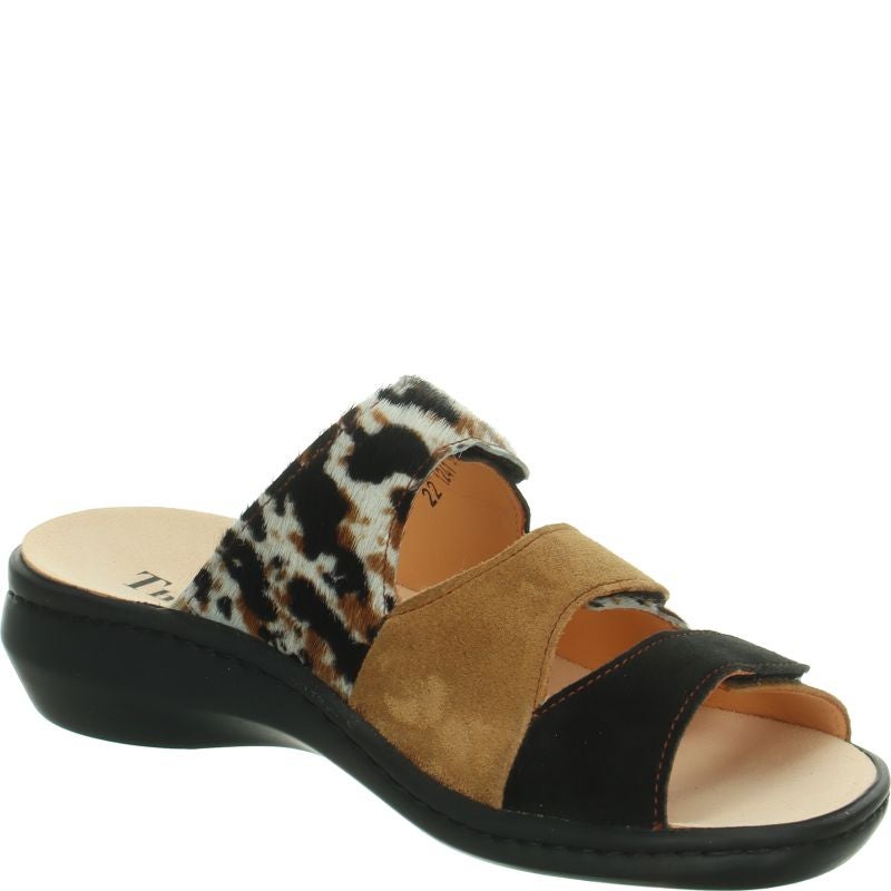 Think! CAMILLA Damen Pantolette - Material: Leder in Mehrfarbig