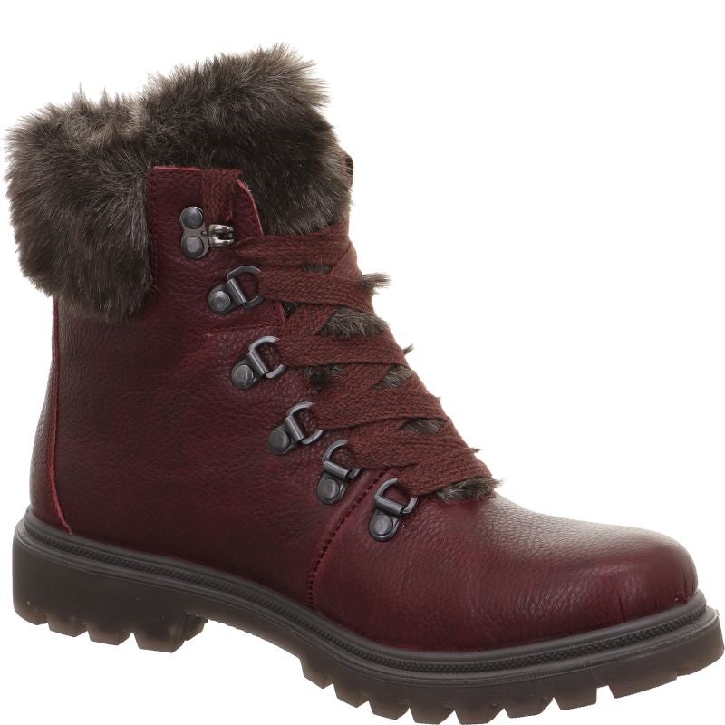 Legero MONTA Damen Schnürboots - Material: Leder in Rot
