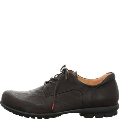 Think! KONG Herren Schnürschuh - Material: Leder in Braun