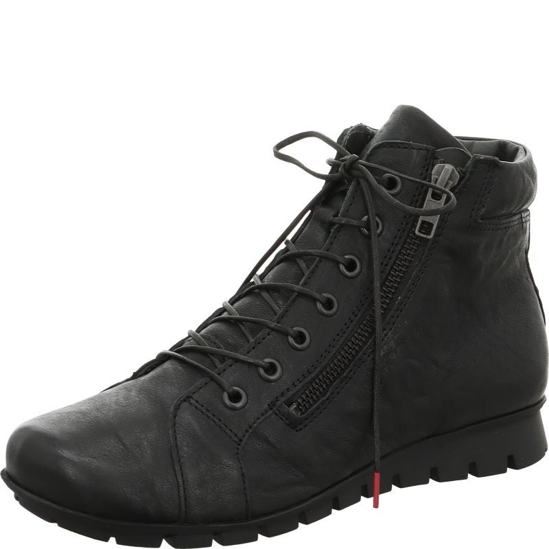 Think! MENSCHA Damen Stiefelette - Material: Leder in Schwarz