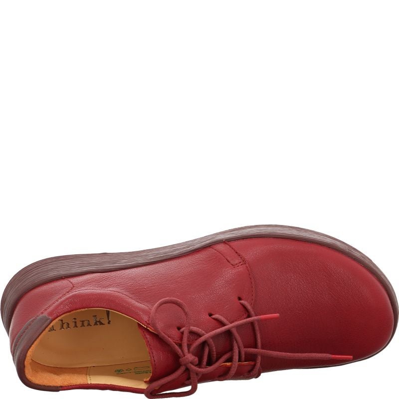Think COMODA Woman Lace up shoe - Material: Leather in Red