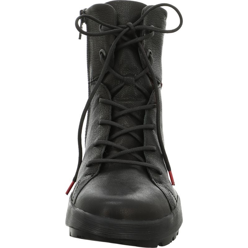 Think COMODA Woman Lace-up boot - Material: Leather in Black