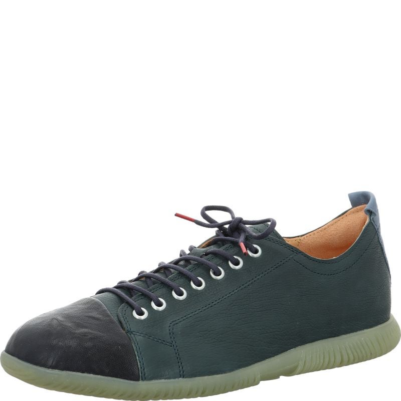 Think HAUKI HERREN Men Sneakers low - Material: Leather in Green