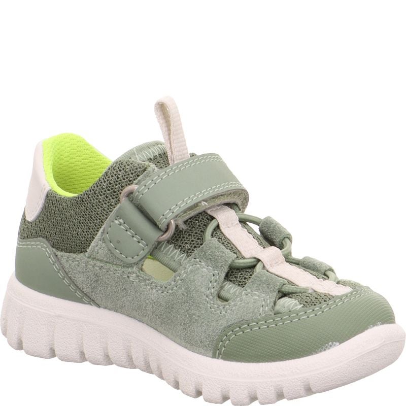 Superfit SPORT7 MINI Jungen Sneaker low - Material: Leder/Sonstiges Material/Textil in Grün