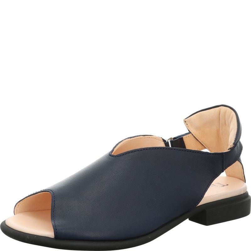 Think KAMAA Woman Strap sandal - Material: Leather in Blue
