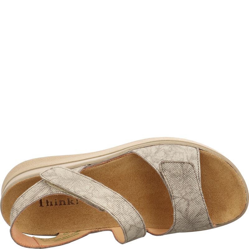 Think! MEGGIE Damen Riemchensandale - Material: Leder in Grau