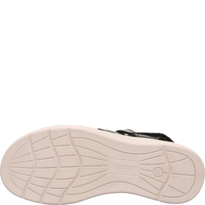 Legero SUNWALKER Damen Plateau-Sandale - Material: Leder in Schwarz