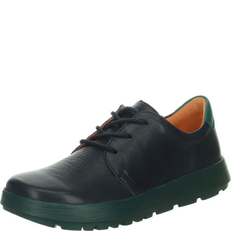 Think COMODA Woman Lace up shoe - Material: Leather in Blue