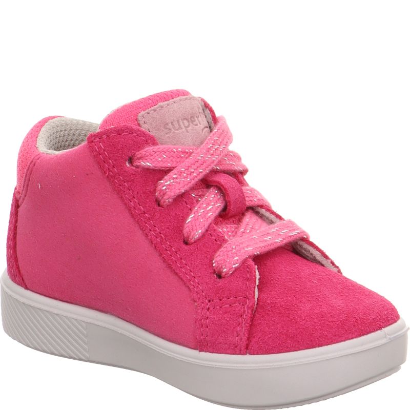 Superfit SUPIES Mädchen Sneaker high - Material: Leder/Sonstiges Material/Textil in Pink