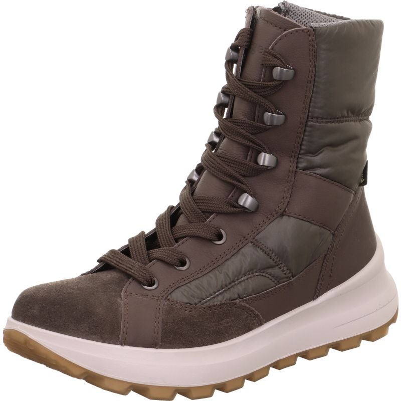 legero T4 RUN Damen Schnürboots - Material: Leder/Textil in Grau