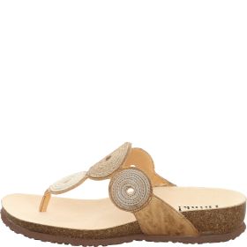 Think! JULIA Damen Pantolette - Material: Leder in Beige