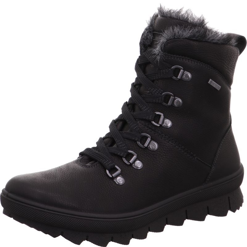 Legero NOVARA Damen Schnürboots - Material: Leder in Schwarz