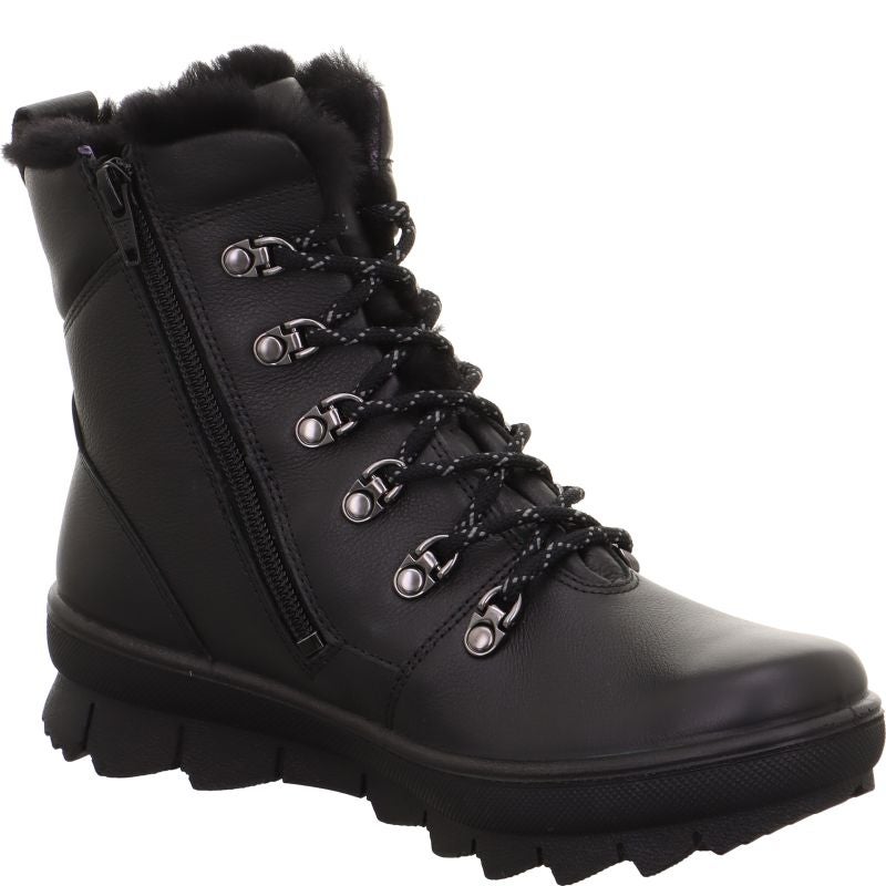 Legero NOVARA Damen Schnürboots - Material: Leder in Schwarz