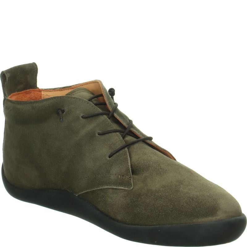 Think HAPPAT Sneakers high - Material: Leather in Olive