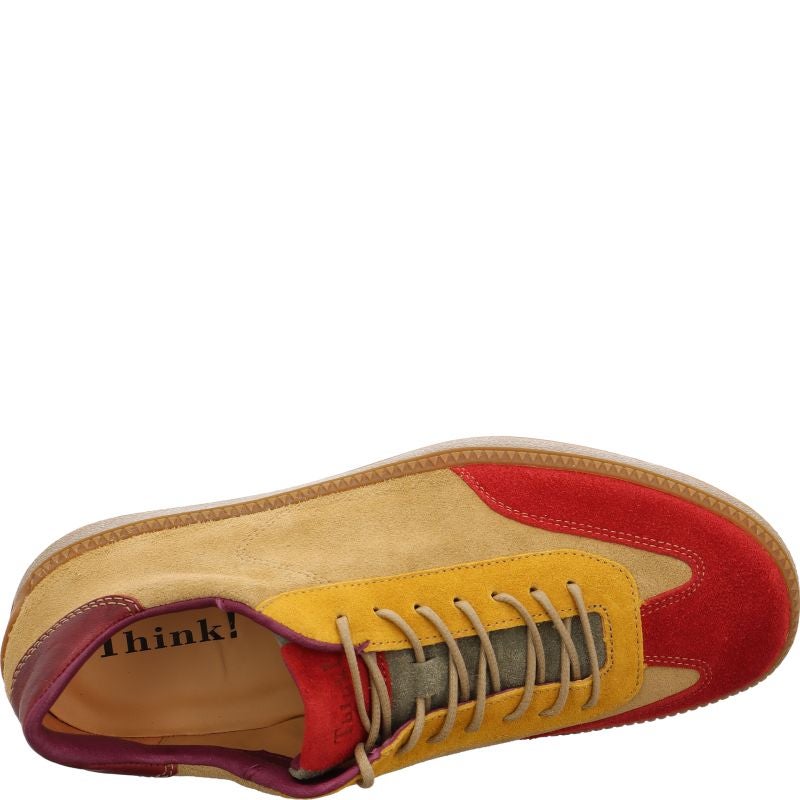 Think TURNA MEN Sneakers low - Material: Leather in Red