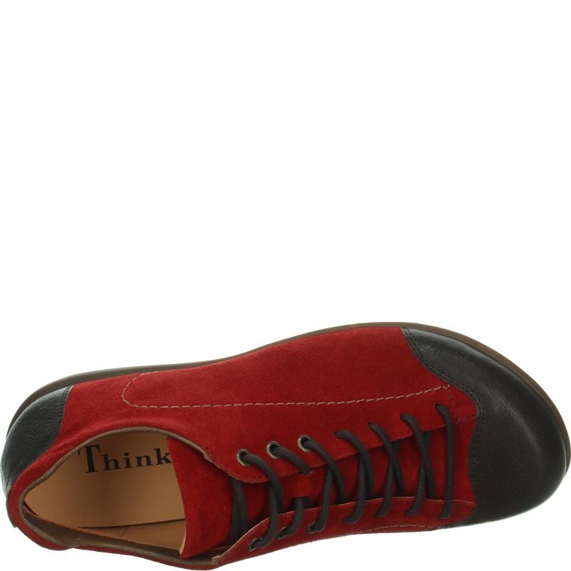 Think KONG HERREN Lace up shoe - Material: Leather in Red