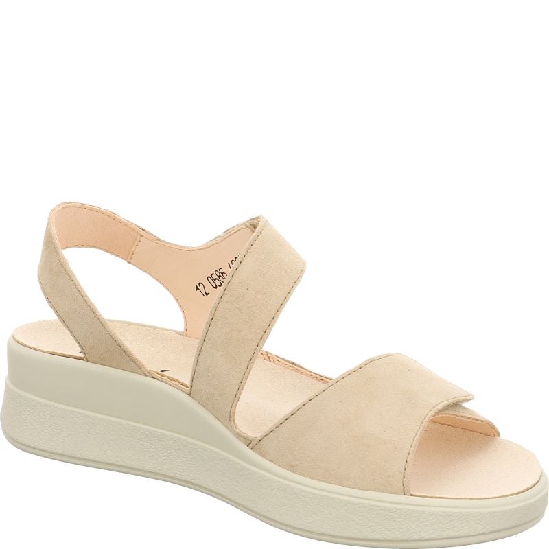 Think MEGGIE Woman Strap sandal - Material: Leather in Beige