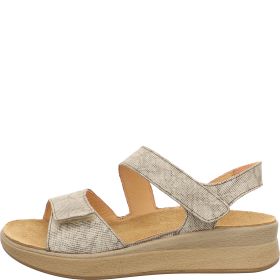 Think MEGGIE Strap sandal - Material: Leather in Grey