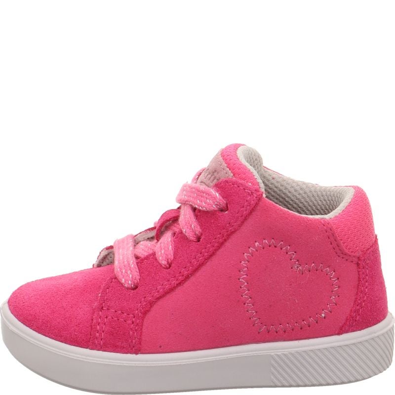 Superfit SUPIES Mädchen Sneaker high - Material: Leder/Sonstiges Material/Textil in Pink