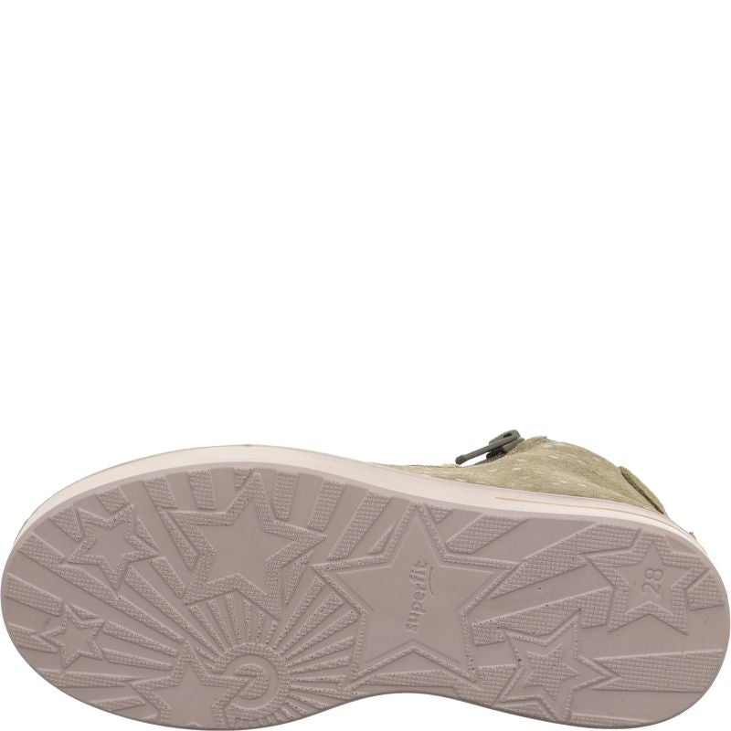 Superfit STELLA Sneaker high - Material: Leder/Textil in Grün