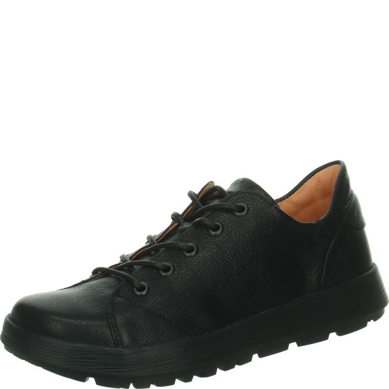 Think! COMODA Damen Schnürschuh - Material: Leder in Schwarz