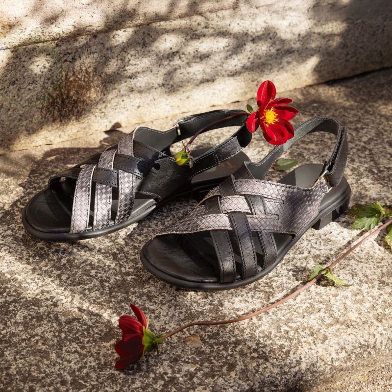 Think KAMAA Woman Strap sandal - Material: Leather in Multi Colour