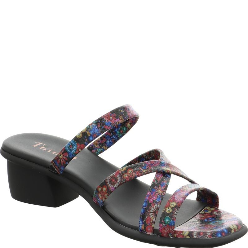 Think! VIVI Damen Pantolette - Material: Leder in Schwarz