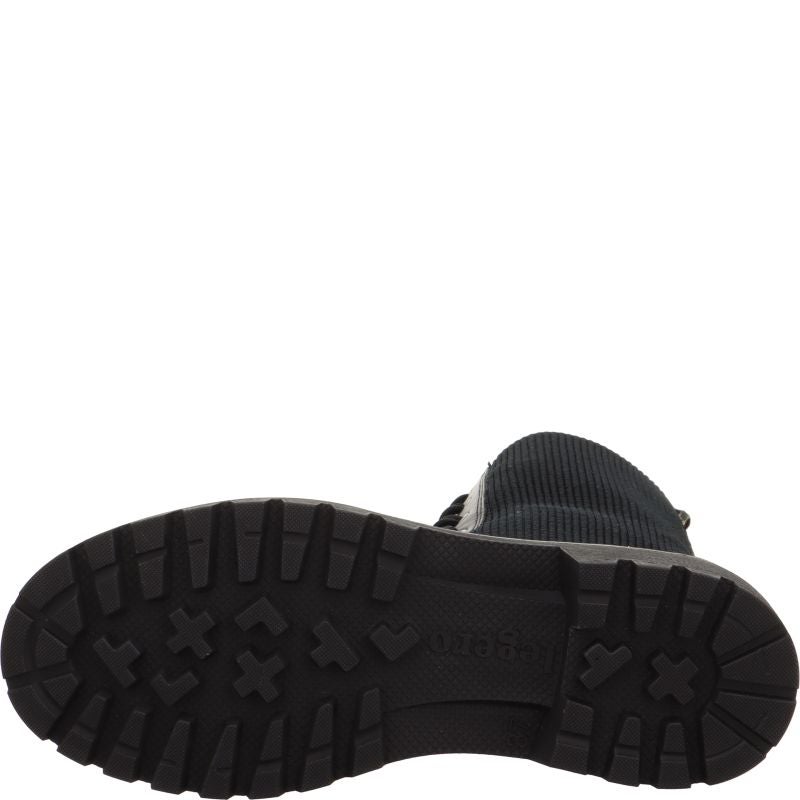 legero MONTA Damen Schnürboots - Material: Leder in Schwarz