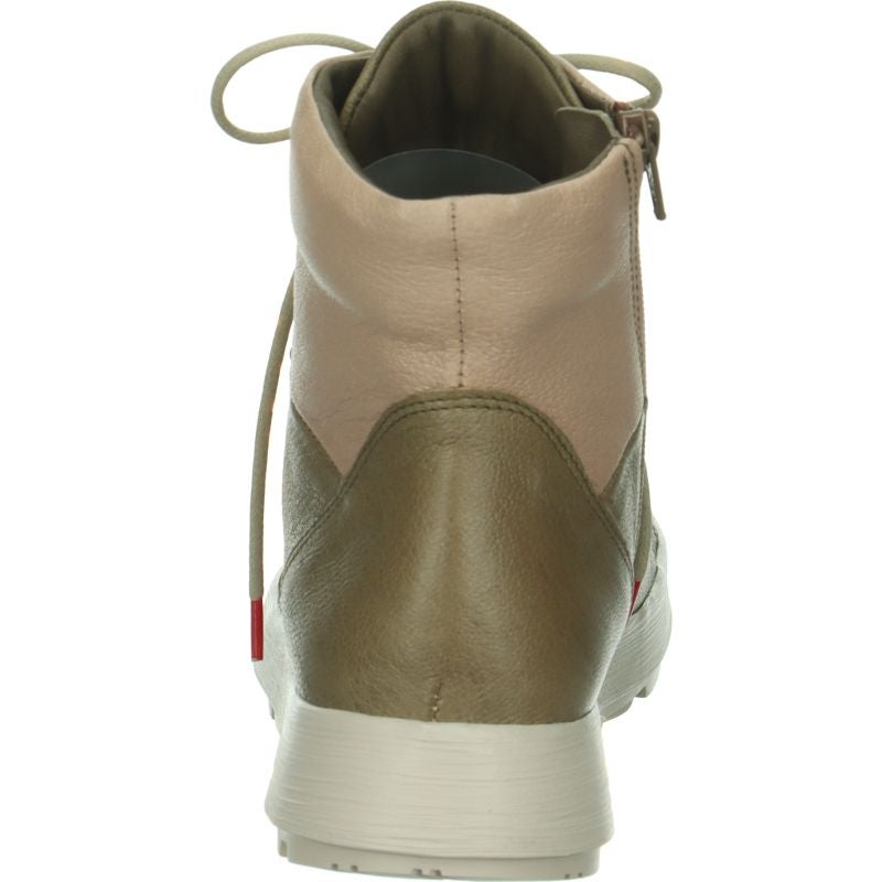 Think COMODA Woman Lace-up boot - Material: Leather in Grey