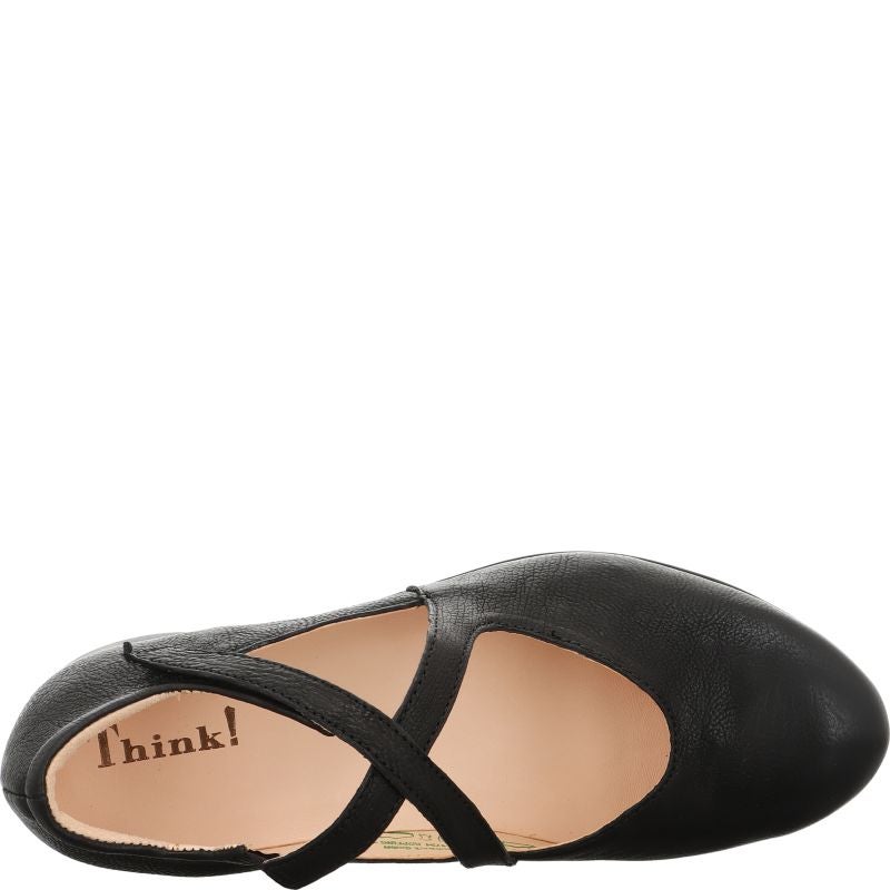 Think! GUAD2 Damen Ballerina - Material: Leder in Schwarz