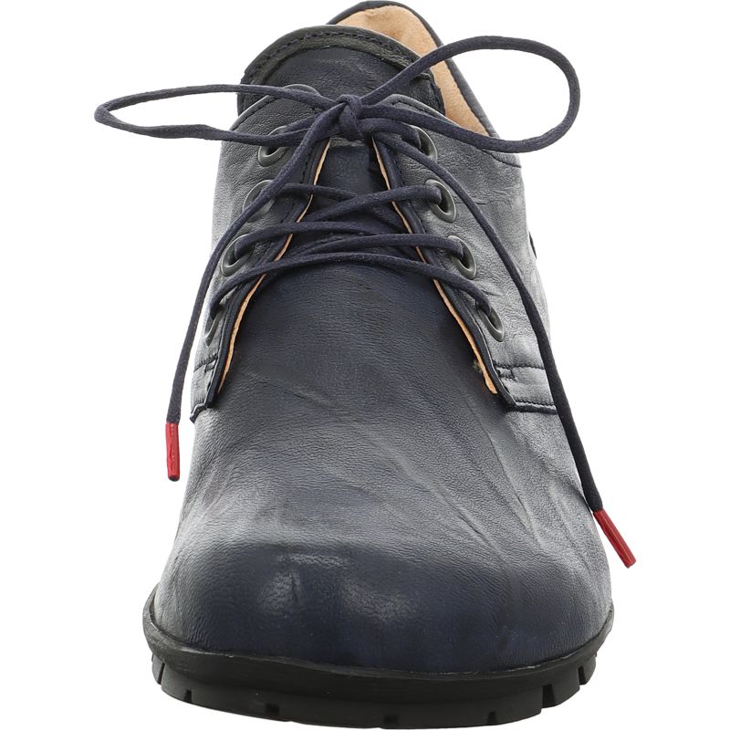 Think MENSCHA Woman Lace up shoe - Material: Leather in Blue