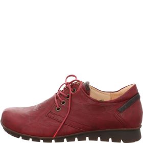 Think MENSCHA Woman Lace up shoe - Material: Leather in Red