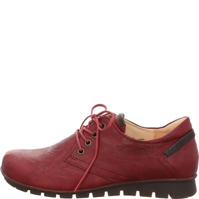 Think! MENSCHA Damen Schnürschuh - Material: Leder in Rot